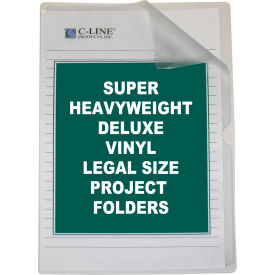 Deluxe Non-Glare Vinyl Project Folders, Legal Size, 14 x 8 1/2, 50/BX