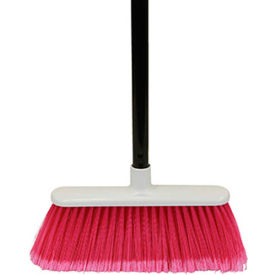 MaxiSoft Plastic Broom, 48" Metal Handle 12/Case - 6402