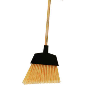 Commercial MaxiClean Large Angle Broom, 48" Wood Handle - 12/Case