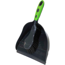 O-Cedar Commercial MaxiRough Dust Pan & Brush Combo, Black