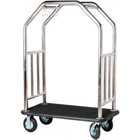 Estate Bellman Cart, Curved Uprights, Black Carpet