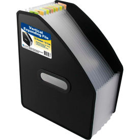 13-Pocket Vertical Expanding File, Letter Size, Black