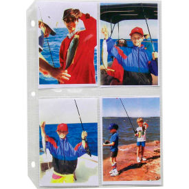 35mm Ring Binder Photo Pages, 3 1/2 x 5, Clear, Top Load, 11 1/4 x 8 1/8, 50/BX
