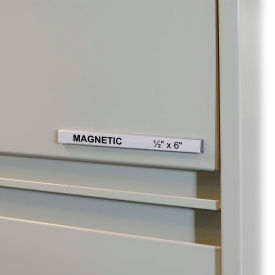 HOL-DEX Magnetic Shelf/Bin Label Holders, 1/2 Inch Magnetic Label Holder, 10/BX