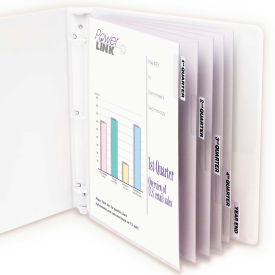 Polypropylene Sheet Protector with Index Tabs, Clear Tabs, 11" x 8-1/2", 60/Set