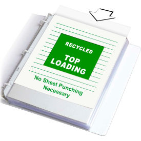 Recycled Poly Sheet Protector, Standard Weight, Reduced Glare, 11 x 8 1/2, 100/BX