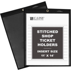 Shop Ticket Holders, Stitched, One Side Clear, 11 x 14, 25/BX
