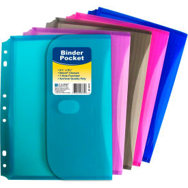 Mini Size Binder Pocket, Side Loading, Assorted Colors, 36 Pockets/Set