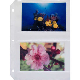 35mm Ring Binder Photo Storage Pages, 4 x 6, Clear, Side Load, 11 1/4 x 8 1/8, 50/BX