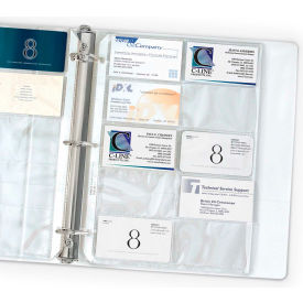 Business Card Holder, Poly w/Tabs, Holds 20 Cards/Page, 11"x8.5", 5/PK (Set of 5 PK)