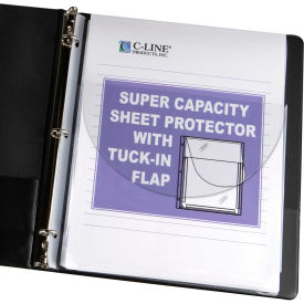Super Capacity Sheet Protector with Tuck-In Flap, 11 x 8 1/2, 10/PK