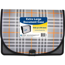 Extra Large Document Case, Plaid, 12 Document Cases/Set