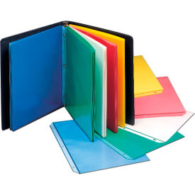 Colored Polypropylene Sheet Protector, Assorted Colors, 11 x 8 1/2, 50/BX