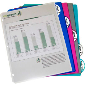5-Tab Poly Binder Index Dividers, Assorted, 5/ST (Set of 12 ST)