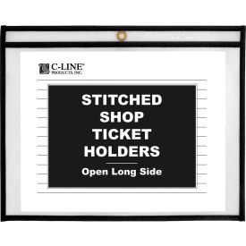 Shop Ticket Holders, Stitched, Both Sides Clear, Open Long Side, 11 x 8 1/2, 25/BX