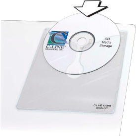 Self-Adhesive CD Holder, 5-1/3" x 5-2/3", 10 Holders/Pack, 5 Packs/Set
