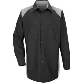Men's Motorsports Shirt Long Sleeve Regular-XL Silver/Black
