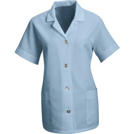 Women's Smock Loose Fit Short Sleeve Light Blue 2XL