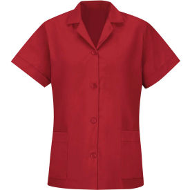 Women's Smock Loose Fit Short Sleeve Red S - TP23