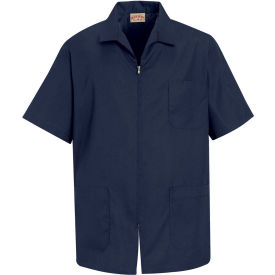 Men's Zip-front Smock Navy 2XL