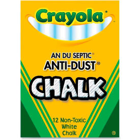 Anti-Dust Chalk - White, 12/Box