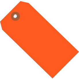 Plastic Shipping Tag #5, 4-3/4"L x 2-3/8"W, Orange, 100/Pack