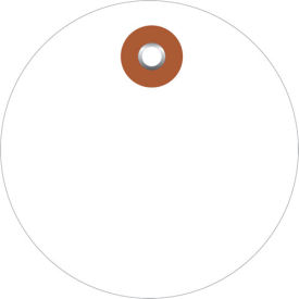 Plastic Circle Tag 2" Dia., White, 100/Pack
