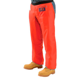 Apron Style Chainsaw Chaps, 39"L, Orange