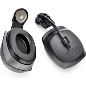QuickSnap Cap Mounted Earmuff, Dielectric, NRR 27 dB, Gray/Black