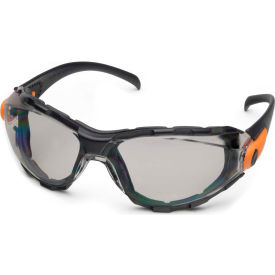 Go-Specs Foam Lined Safety Glasses, Gray Lens, Black Frame