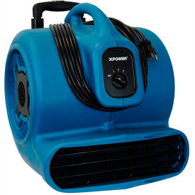 Stackable Air Mover With Telescopic Handle & Wheels, 3 Speed, 3/4 HP, 3200 CFM