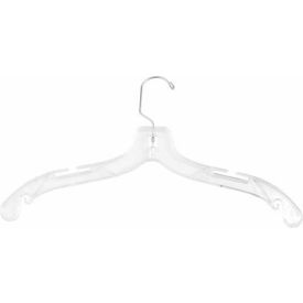 900 Dress Hanger-Middle Heavy Weight, 19"L, Plastic-CL, Pkg Qty 100