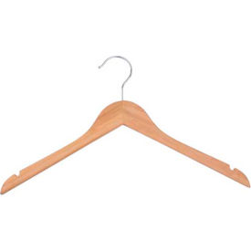 Top Hanger, 17"L, Wood-Bamboo, Pkg Qty 50