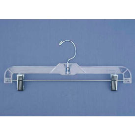Skirt/Slack Hanger-Heavy Weight, 14"L x 1/2"W, Plastic-CL, Pkg Qty 100