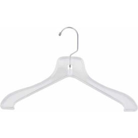 Jacket Hanger-Super Heavy Weight, 14"L, Plastic-CL, Pkg Qty 100