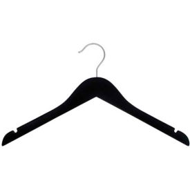 Top Hanger, 17"L x 1/2"W, Wood-BK Rubberized, Pkg Qty 100