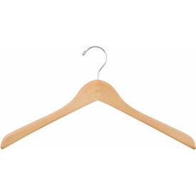 Jacket Hanger-Concave, 15-1/2"L, Wood-Natural, Pkg Qty 100