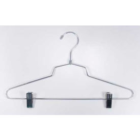 Suit Hanger, 16"L, Metal-Chrome, Pkg Qty 100