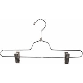 Pant Hanger, 14"L, Metal-Chrome, Pkg Qty 100