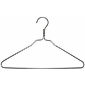 Top Hanger-Twisted Neck, 16-1/2"L, Metal-Brushed Aluminum, Pkg Qty 100