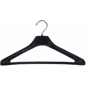 Suit Hanger-Conacave Extra Wide Shouldered, 19"L, Plastic-BK, Pkg Qty 50