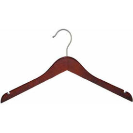 Top Hanger-Flat, 14"L, Wood-Mahogany, Pkg Qty 100