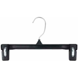 Skirt/Slack Hanger-Pinch Grip with Soft Pads, 10"L, Plastic, Black, Pack of 200