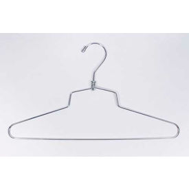 Shirt/Dress Hanger, 18"L, Metal-Chrome, Pkg Qty 100