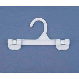 Skirt/Slack Hanger-Pinch Grip with Plastic Hook, 8"L, Plastic-WH, Package Quantity 200