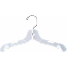 Dress Hanger-Super Heavy Weight, 12"L, Plastic-WH, Pkg Qty 100