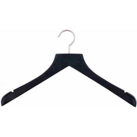 Jacket Hanger-Concave, 17"L, Wood-BK, Pkg Qty 24