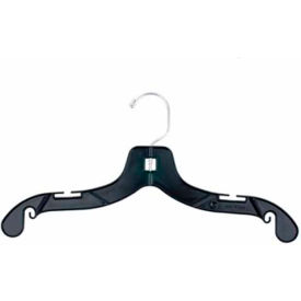 2414 Dress Hanger-Super Heavy Weight, 14"L, Plastic-BK, Pkg Qty 100