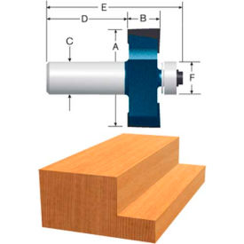 3 Wing Slotting Cutter, 1/8" Cutting Edge Length, 1/2" Cut Depth