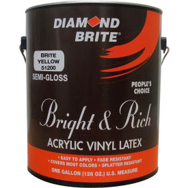 Bright & Rich Latex Paint, Brite Yellow Gallon Pail - 51200-1